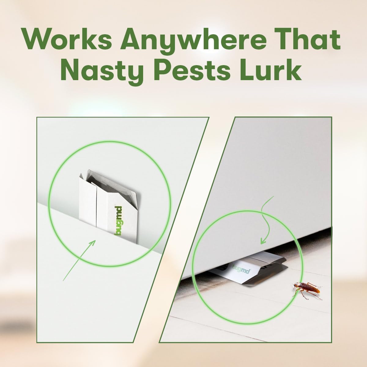 BugMD Cockroach Catcher (3 Pack), BugMD Essential Pest Control Concentrate (1 Pack) and Spray Bottle 32 oz (1 Pack) Bundle