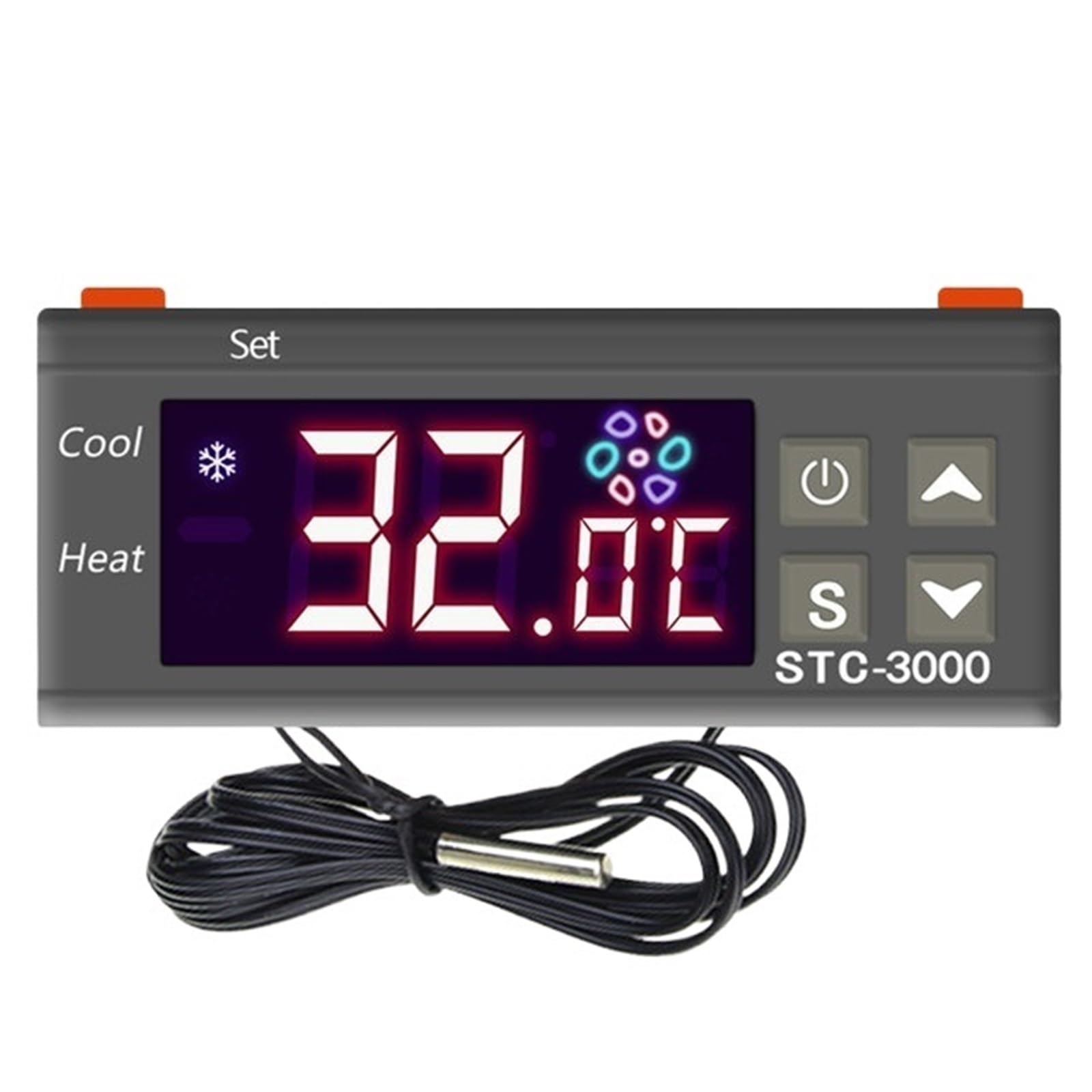 Nxvodcfys Dc24v Stc-3000 Digital Temperature Controller 110V-220V Thermostat Thermoregulator With Sensor Relay Heating Cooling Incubator 12V 24V(Dc24v)