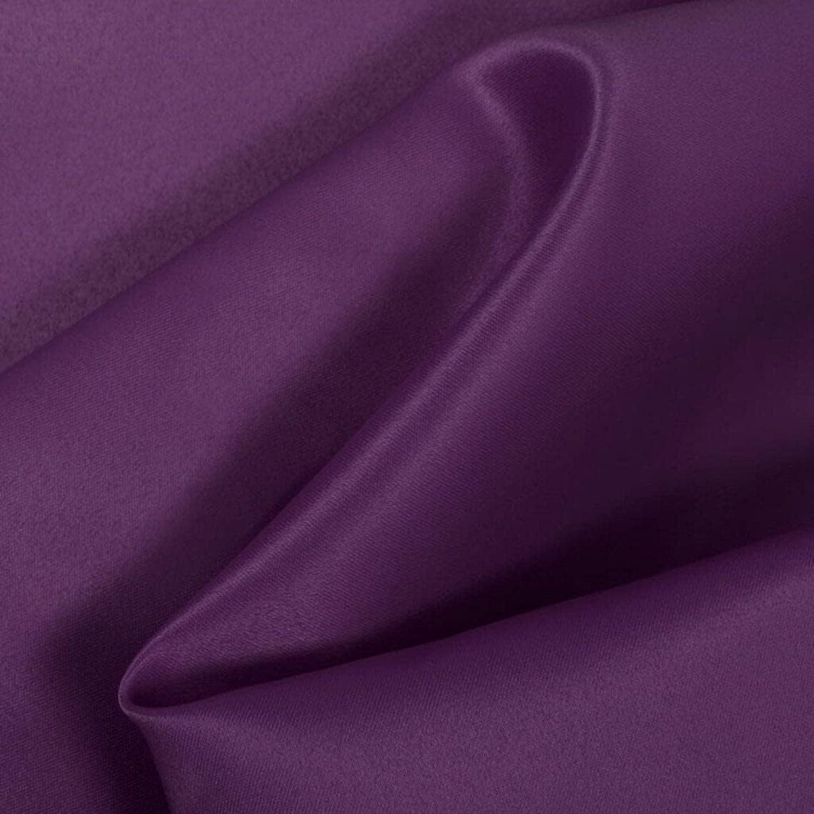 New Creations Fabric & Foam Inc, 58"/60" Wide (Peau de Soie) Silk Skin Duchess Bridesmaid, Dress, Dull Satin Fabric (3 Yards, Plum)