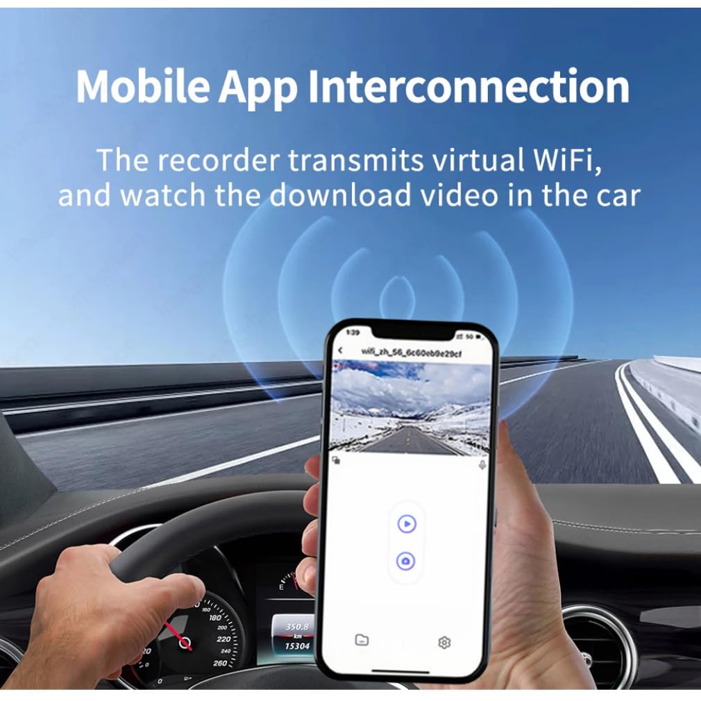 4K lustrzana kamera samochodowa z lusterkiem Carplay i Android Auto, kamera samochodowa przednia i tylna z funkcją śledzenia GPS WIFI, 11-calowa kamera z lusterkiem wstecznym ze sterowaniem głosowym /