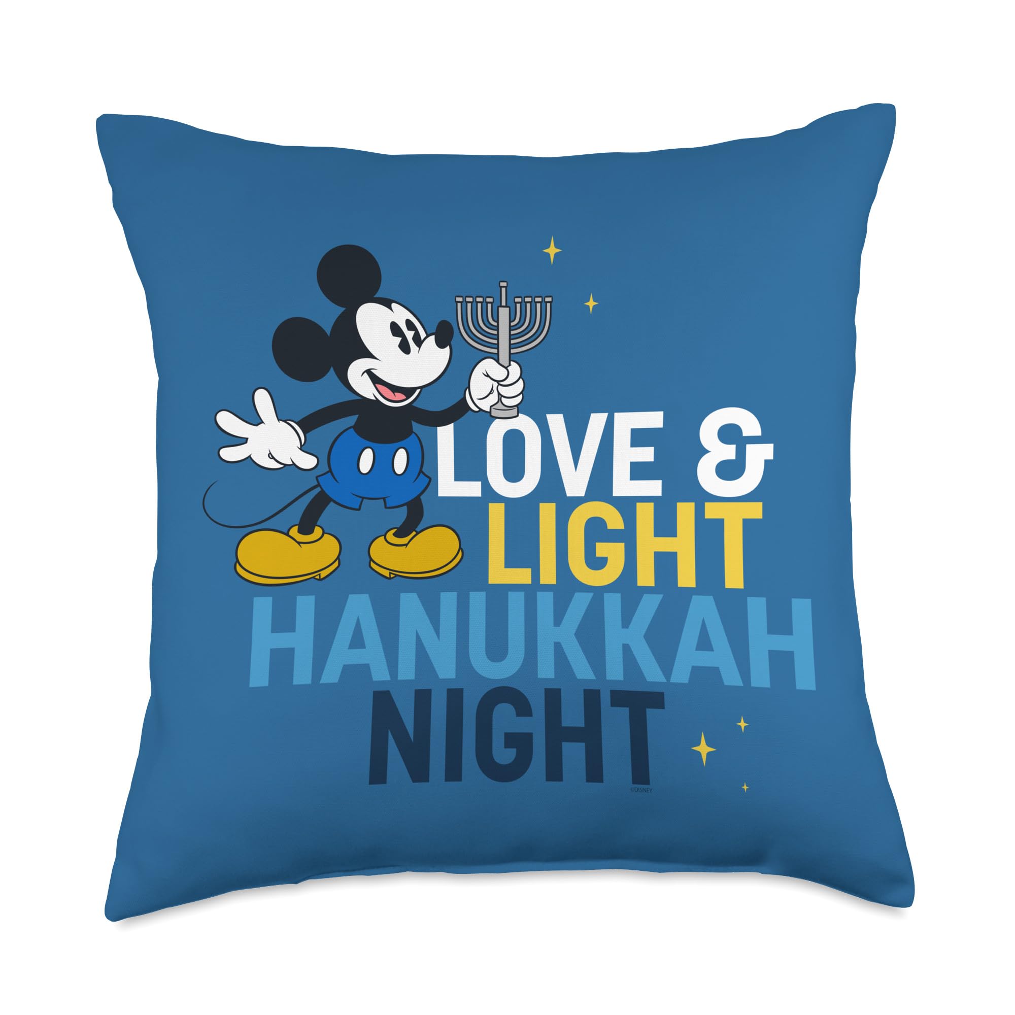 Coussin Mickey Hanukkah Disney oreiller decoratif multicolore de fete 45x45 pour maison