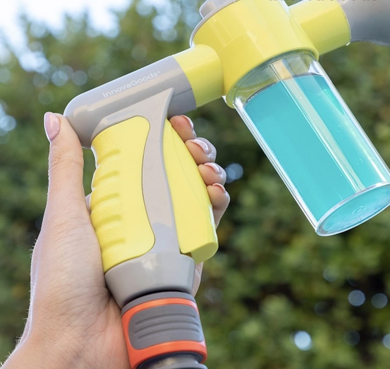 Pistola Spray Acqua Giardino Portable Auto Lancia a Schiuma Pistola di Acqua ad Alta Pressione 3 Grade Getto Rondella dell'automobile spruzzatore di Lavaggio Utensili Vetture (Color : Yellow)