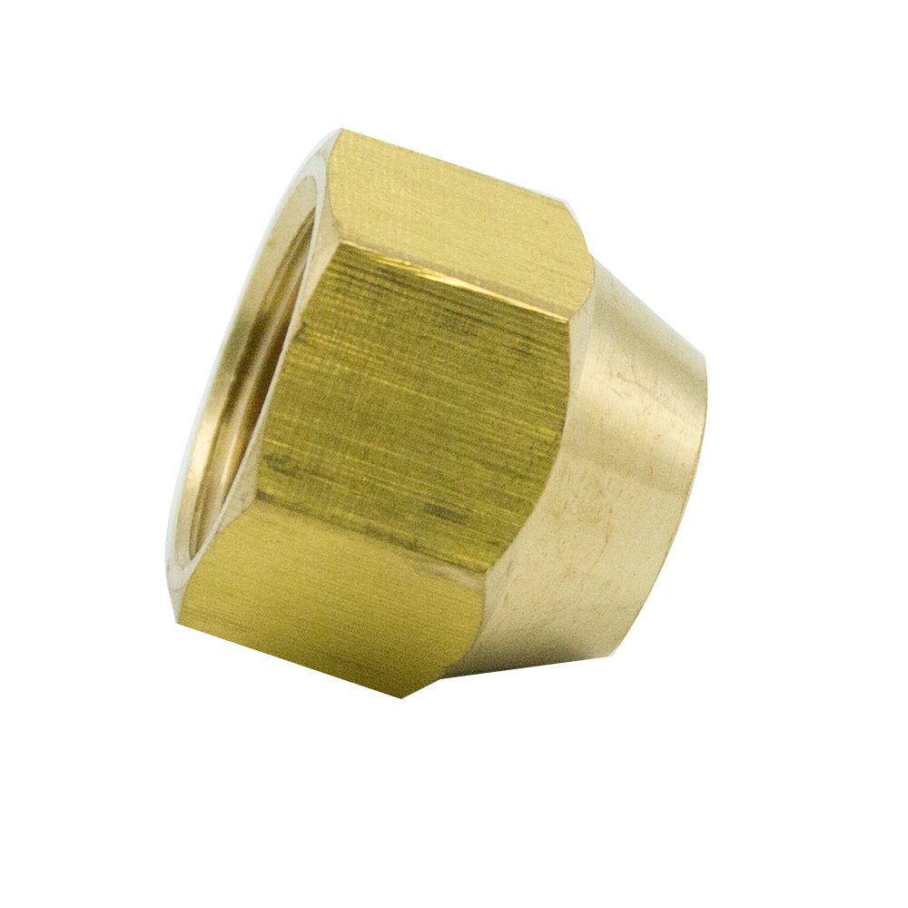 Brass CA360 Flared Tube Fitting, SAE 45 Degree Flare, Cap, 1/2" Tube OD (Pack of 20)