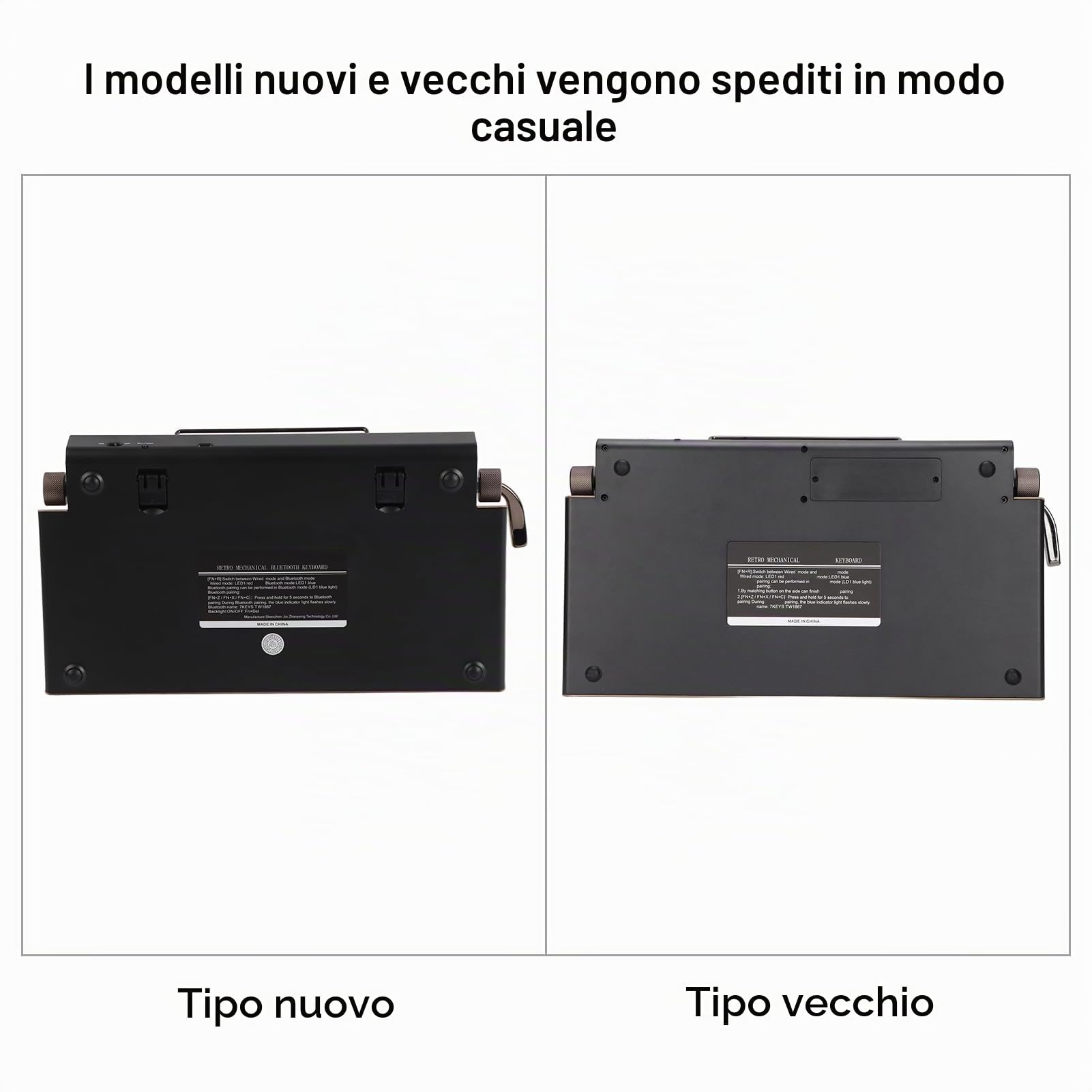 Yunseity Tastiera per Macchina da Scrivere Retrò, Tastiera da Gioco Meccanica con Tasti Rotondi Punk a 83 Tasti, Tastiera Qwerty Bluetooth per PC, Tablet, per IOS, Telefoni Android