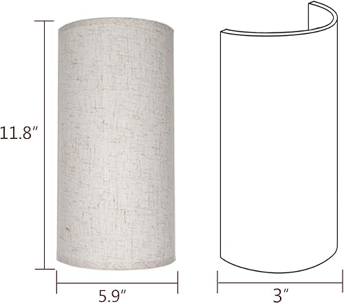 Miniatura 4 de Kiven Aplique de pared de tela de 11.8 pulgadas de altura para dormitorio, baño, pasillo, paquete de 2