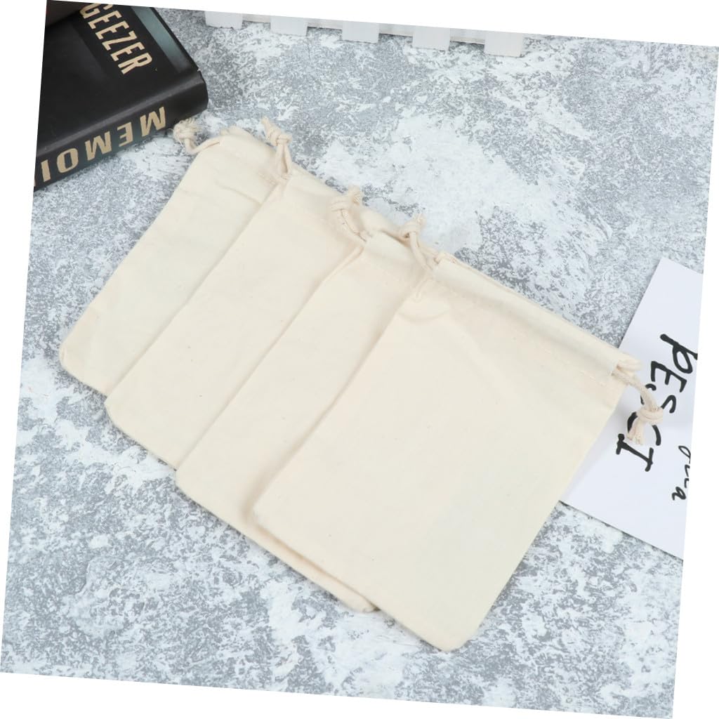 Didiseaon 36 Pz Sacchetti Sacchetto Di Coulisse Di Nozze Sacchetto Bomboniera Borsa Per Bomboniere Bustine Borse Bustina in Tessuto Borse in Mussola Di Cotone Caramella Beige