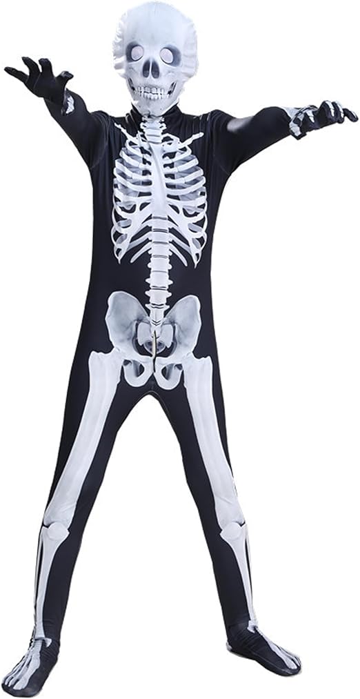 CICOCI Kids Skeleton Costume Bodysuit Halloween Role Play