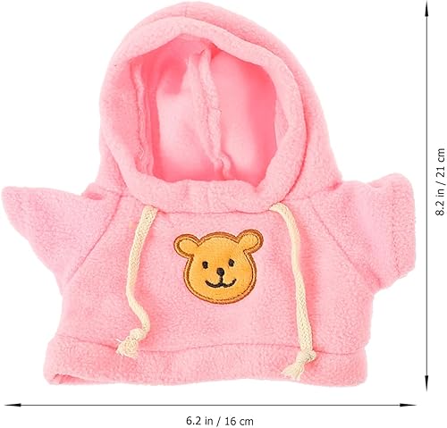 Miniatura 5 de 2 piezas de ropa de muñeca de felpa para niños, decoración de muñeca decorativa, ropa de animales de peluche, disfraz de muñeca para niñas, ropa de