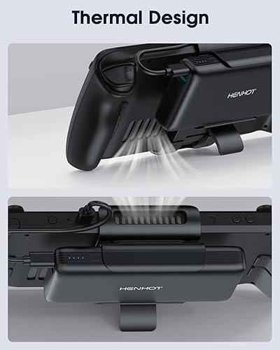 Miniatura 4 de Banco de energía de 65 W compatible con Steam DeckOLED, banco de energía portátil de 20000 mAh PD 3.0 con montaje trasero extraíble, batería externa