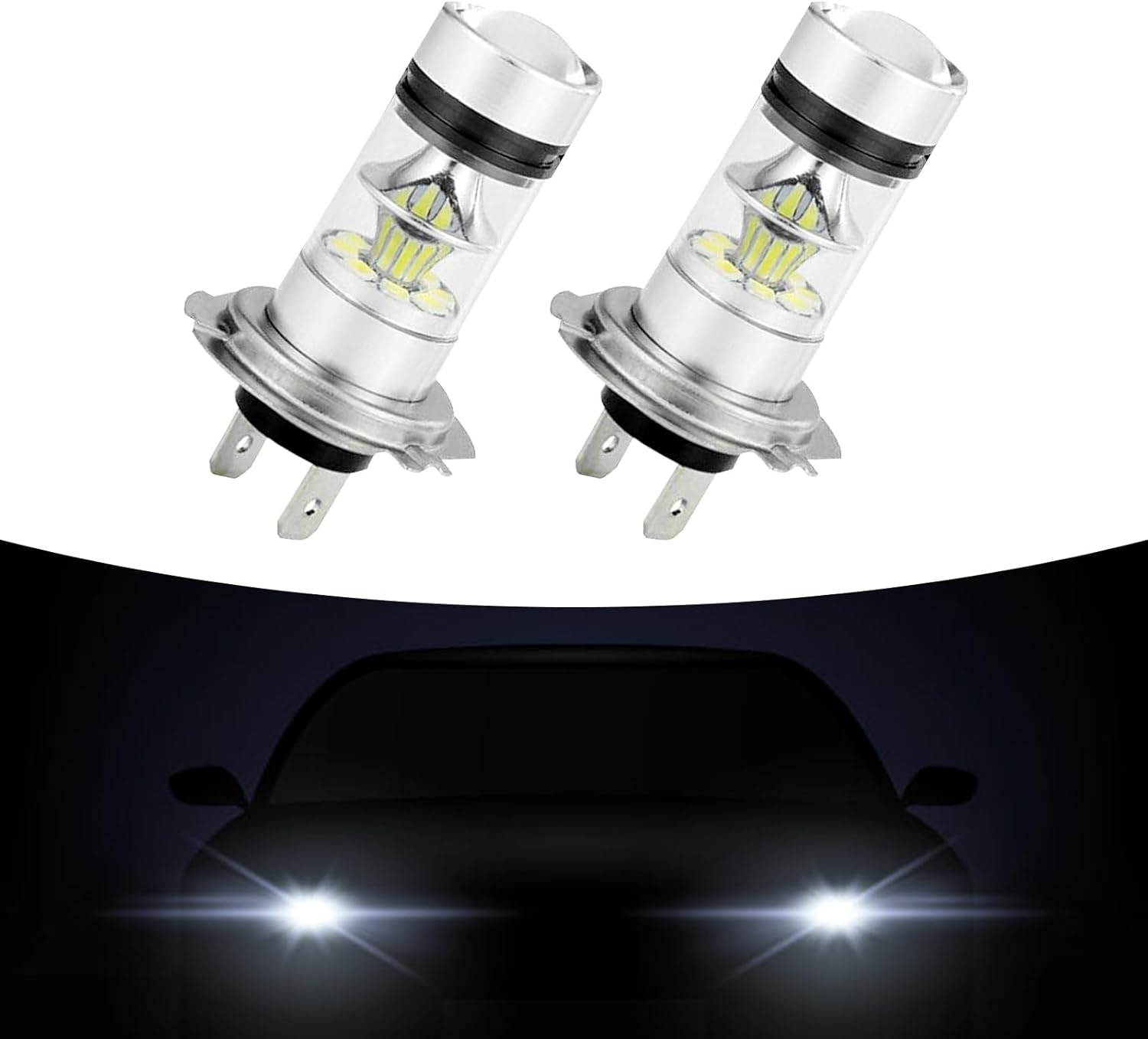 gunhunt Pack2 Car Led Lights, High Power Fog Lights, 1000 Lumens