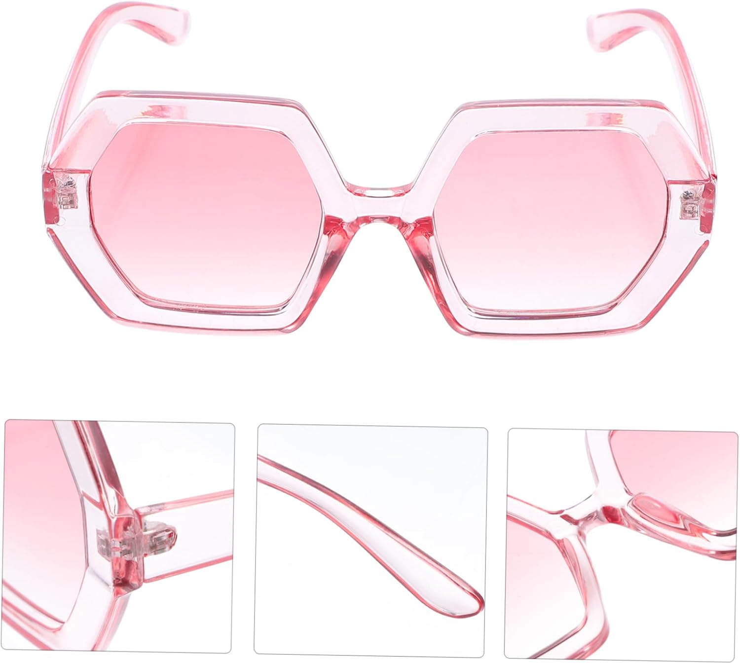 Ipetboom 1 Pair Fashion Sunglasses for Frame Geometric Sunglasses Stylish Protection Eyewear Unique Decorative Props Holiday Present for Women and Men