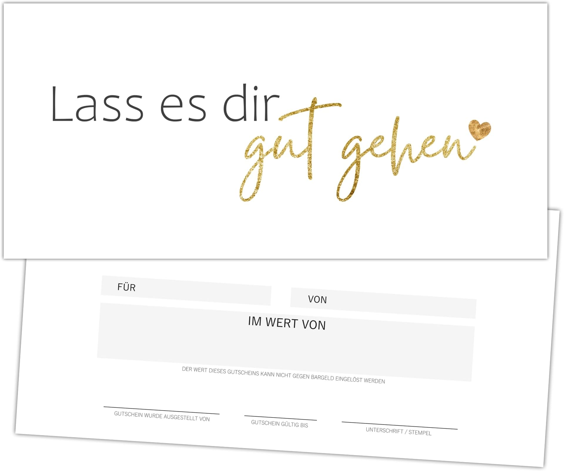 GESCHENKGUTSCHEIN.com Blanko-Gutscheine - 50 Stück Mit Weihnachtsmotiv, 185x102 Mm