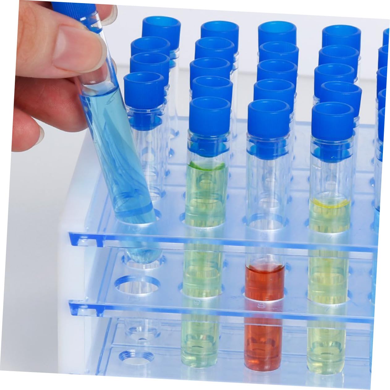 Provette Plastica Da Laboratorio - 20 Pezzi 50ml Con Tappi, Graduate, Trasparenti, Per Chimica E Esperimenti - Foto 3