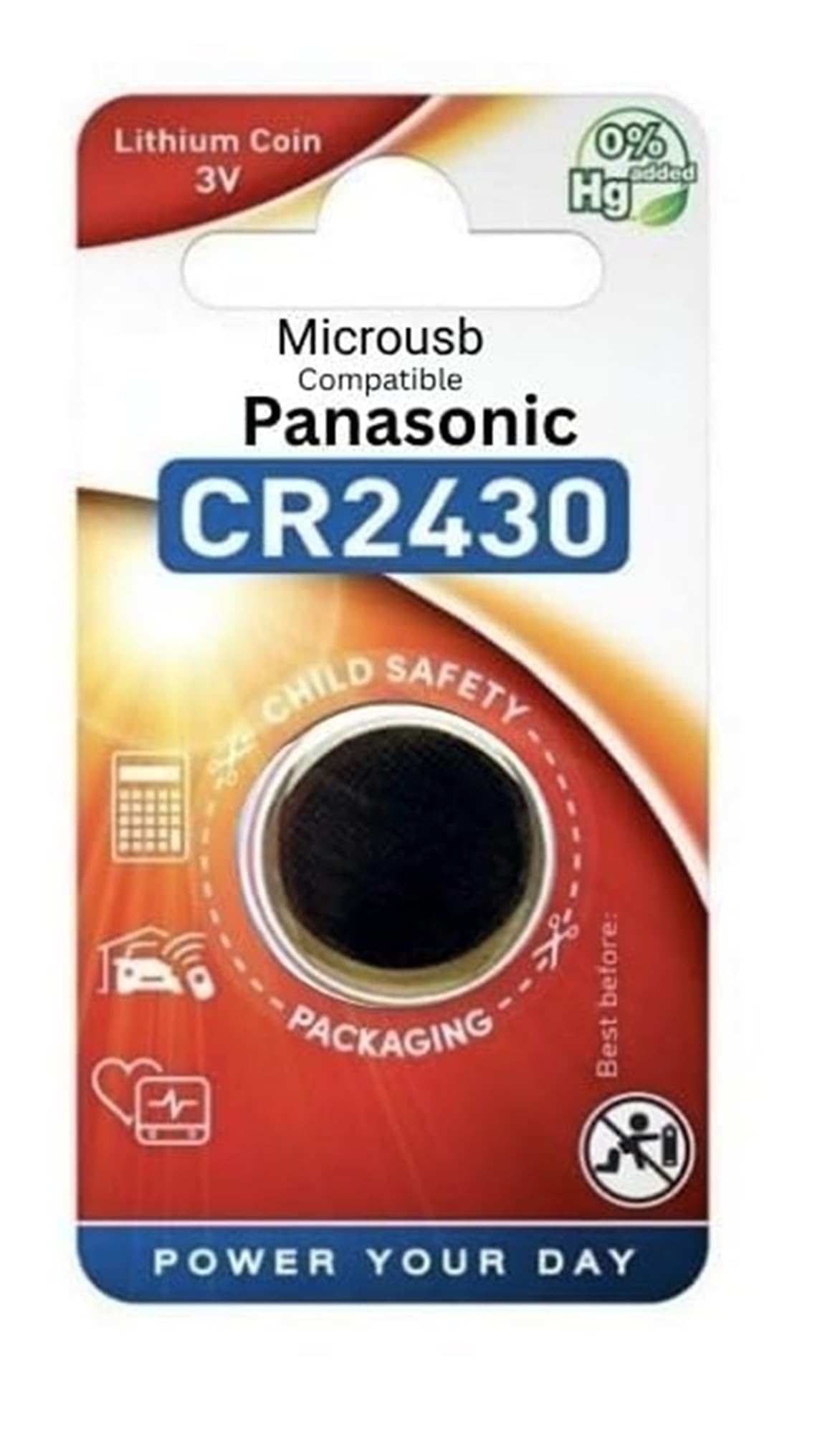 MICROUSB Compatible with Panasonic CR2430 3Volt Lithium Battery (1 Pc)-image-11