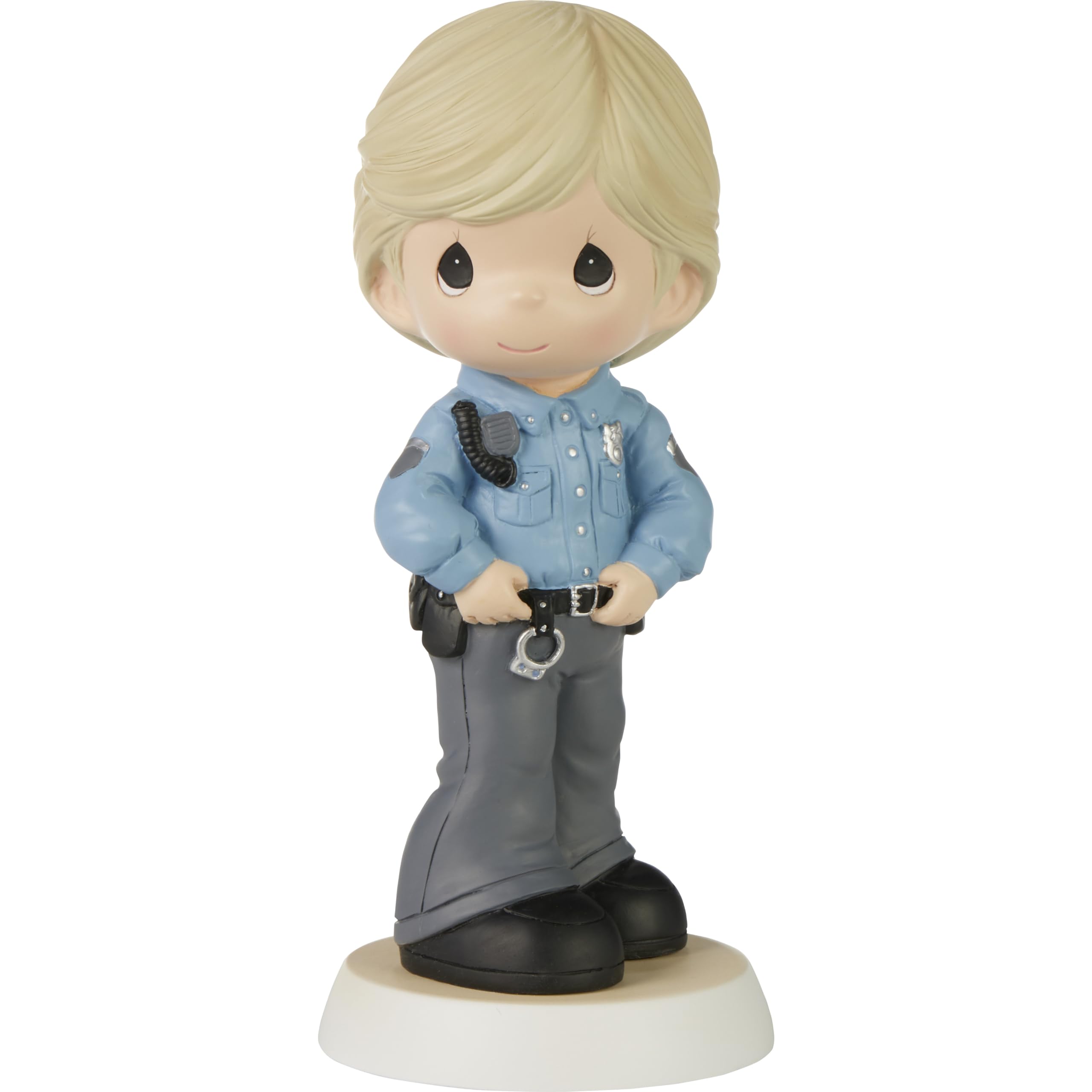 Figurine policière Precious Moments peinte à la main pour décoration élégante