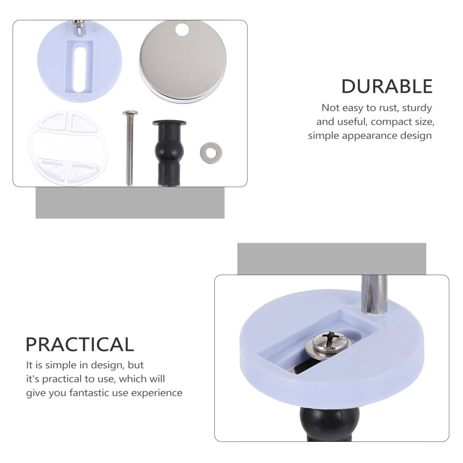 Angoily 2pcs Universal With Asiento de asiento de bisagra Tornillos de fijación Tornillos de tapa de inodoro Parte para hogar
