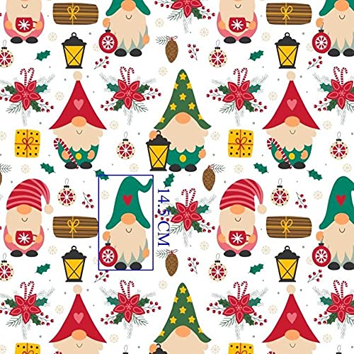 Pingianer Tessuto in stile natalizio, con elfi di