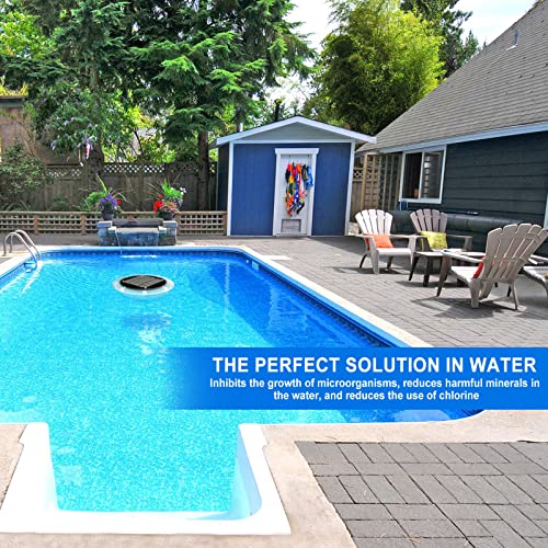 Solar Pool Ionizer, Floating Water Cleaner And Purifier Keeps Water Clear, 85% Less Chlorine, Free Sun Shock & Water Purifier, Pool Ionizer Solar Powered #TOP6