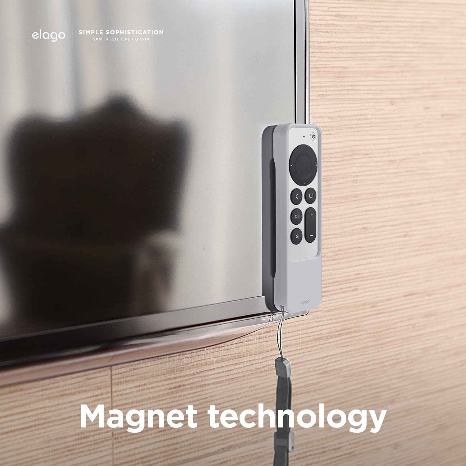 elago R1 Case Compatible with Apple TV 4K Siri Remote 3rd (2022) & 2nd Gen, Magnet Technology, Lanyard Included, Great Grip - Image 4