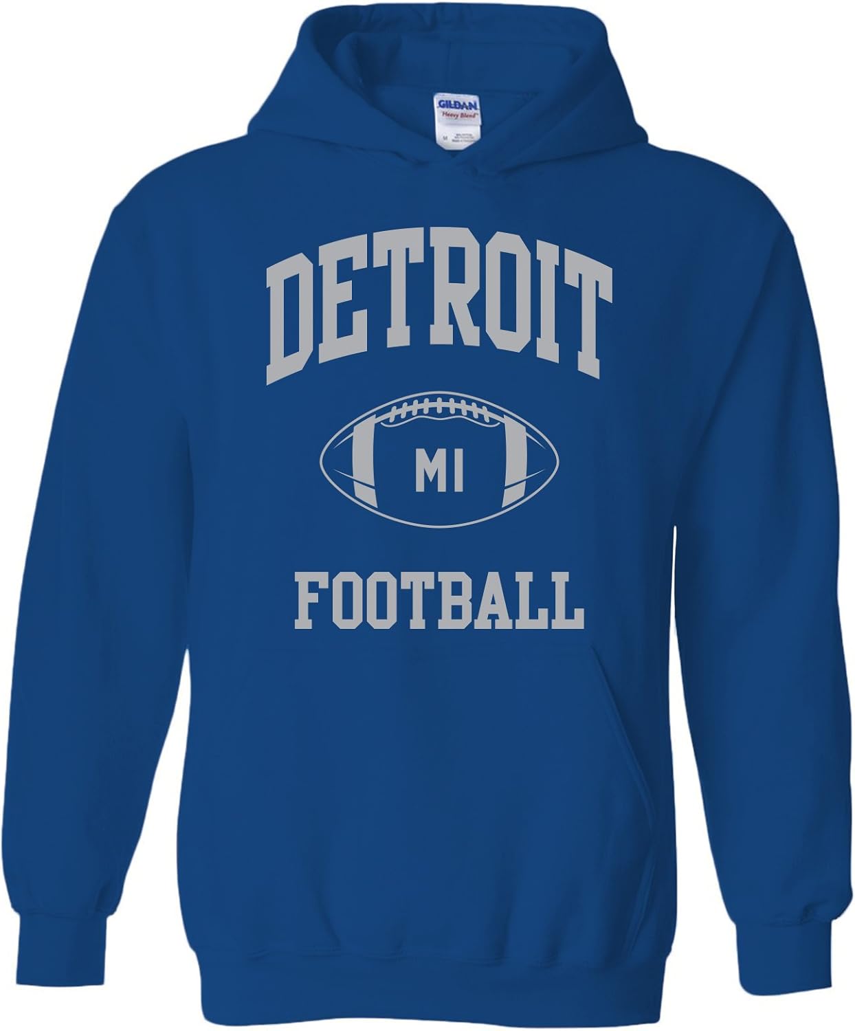 Detroit Classic Football Arch American Football Team Sports Hoodie - Medium - Royal
