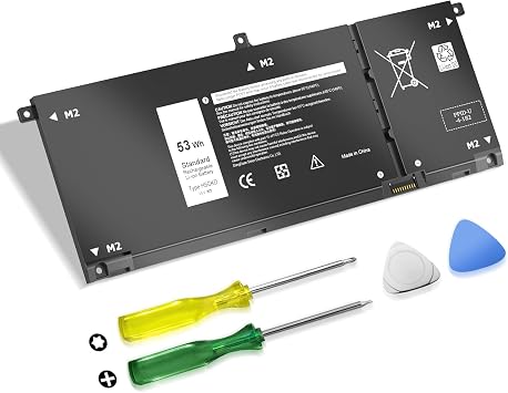 53Wh H5CKD 15V Battery Compatible with Dell 5400 7300 7506 2-in-1 5406 7405 7306 7500 Silver 5300 5408 5409 5301 5401 5402 5501 5502 5508 5509 Latitude 3410 3510 Vostro 5300 5301 7T8CD
