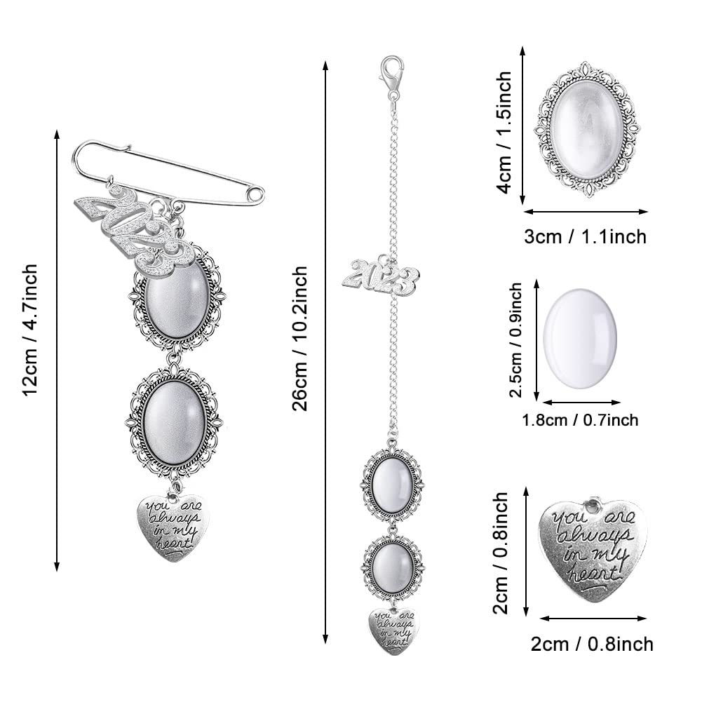 Leizhan Graduation Cap Photo Charm, Photo Charm DIY Making Kit Wedding Bouquet Photo Charms, Graduation Tassel Gifts For Class Of 2023 Ceremony Graduation Cap Decorations Wedding Birthday