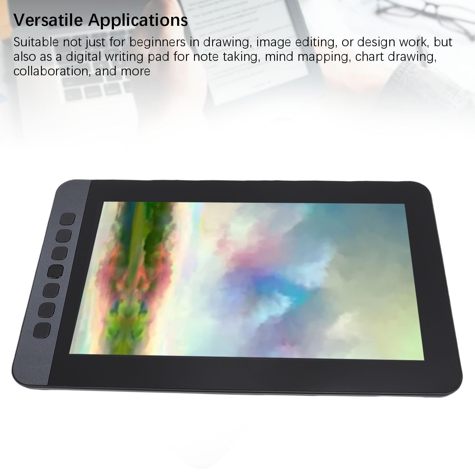 Tavoletta Grafica da 11,6 Pollici, Schermo Full HD, Senza Stilo | Tavoletta Grafica, Struttura in ABS, Pellicola Opaca Simile Alla Carta, Arte Digitale e Note, Compatibile con PC Wins e OS X