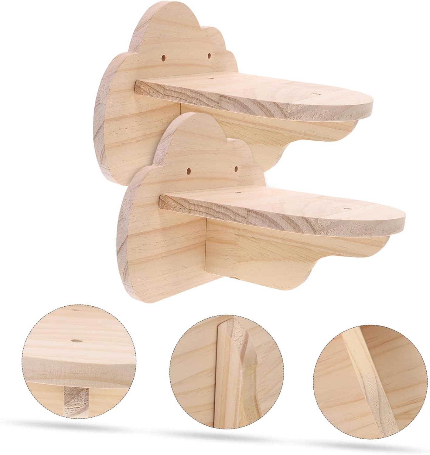 Happyyami 2pcs Wooden Cat Climber Tower Cat Stairs Climbing Ladder for Indoor Perch