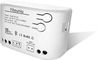 EWeLink 1CH WiFi Smart Switch Point/Self-Locking Relay Switch 7-32V, Mobile Phone Remote Control Switch Remote APP On-Off Module, Timing/Delay, Compatible with Alexa Google