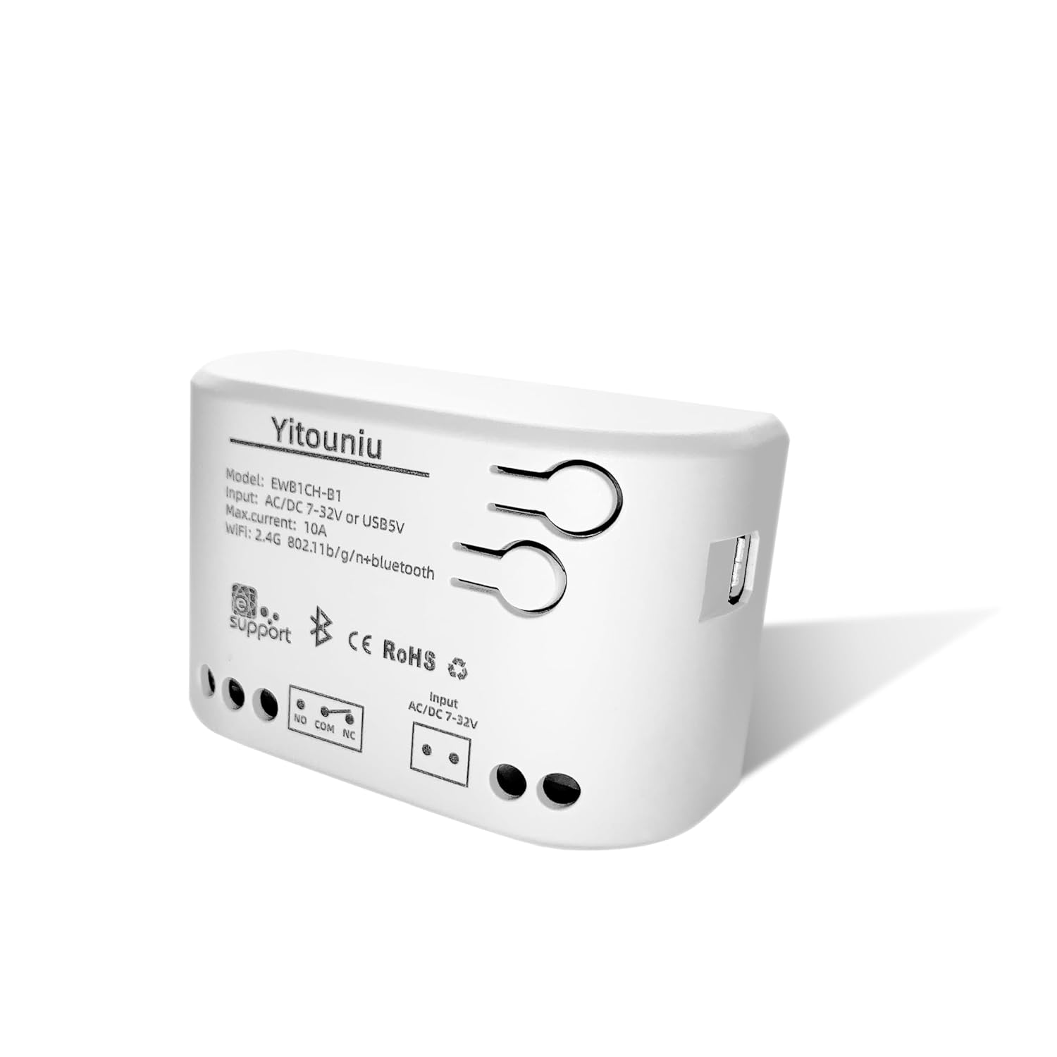 EWeLink 1CH WiFi Smart Switch Point/Self-Locking Relay Switch 7-32V, Mobile Phone Remote Control Switch Remote APP On-Off Module, Timing/Delay, Compatible with Alexa Google