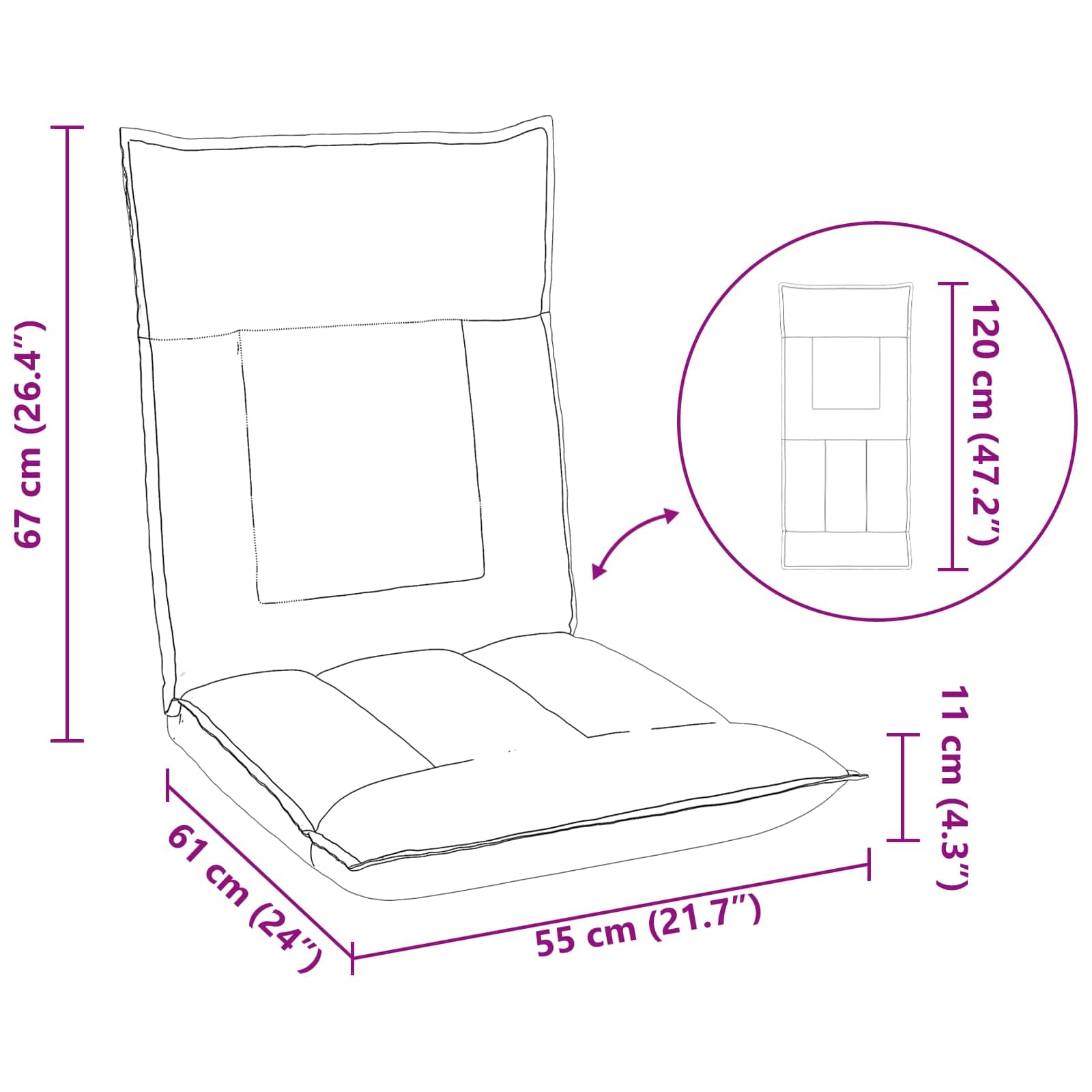 vidaXL Fauteuil de Sol Ajustable Crème Simili Cuir, Fauteuil rectangulaire Moderne, Assise Ajustable, Dossier Multi-Positions, Simili Cuir, Cadre métal, Relaxant