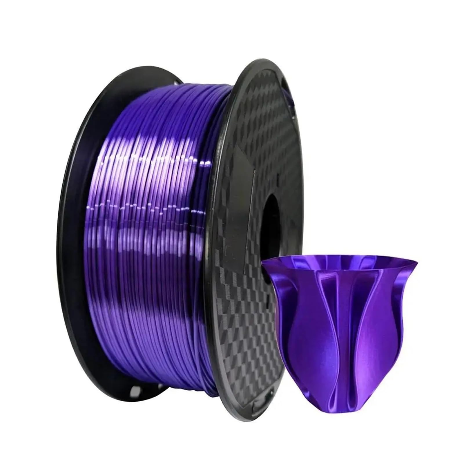 3D-Druckmaterial, Kompatibel mit CC3D Silk Purple PLA-Filament 1,75 mm 1 kg – metallisch glänzendes 3D-Druckmaterial mit glatter Seidenoberfläche, für verschiedene Teile 3D-Druckfilament
