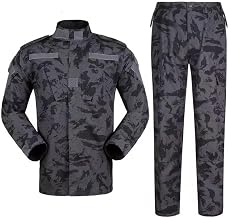 ACU II Tactical Training Suit, Military Style Camouflage Uniform Set, Long Sleeve Jacket and Pants, Windproof Outdoor Wear