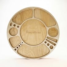 Birch Round Rotating Wood Tray, Birch Wood Organizer, Home Decorative Tray, 16 in Diameter