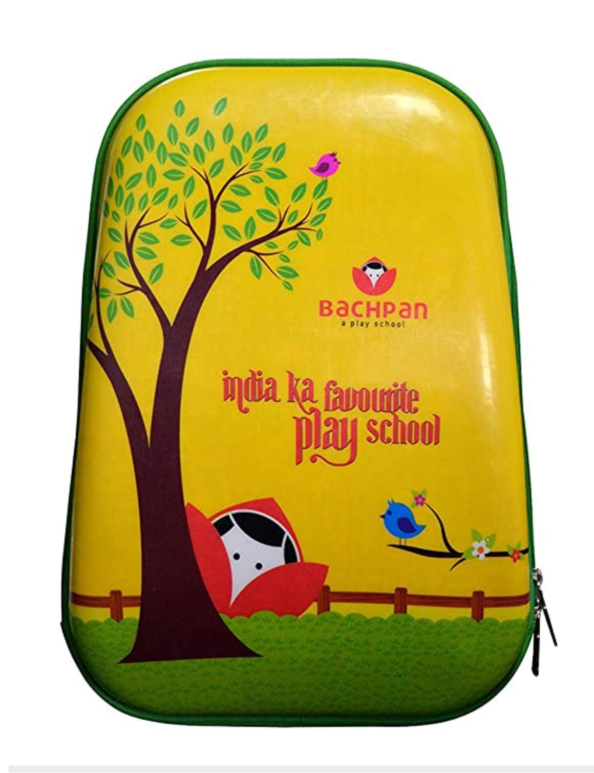 BaCHPan School Bag Backpack Hard Shell 18 LTR I Plastic Protective Top I Age 2-6 Years I Safekeeper