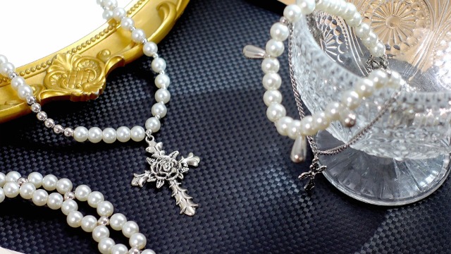 Amazon.com: Tondiamo 3 Pcs Pearl Layered Gothic Cross Amazon.com: Tondiamo 3 Pcs Pearl Layered Gothic Cross