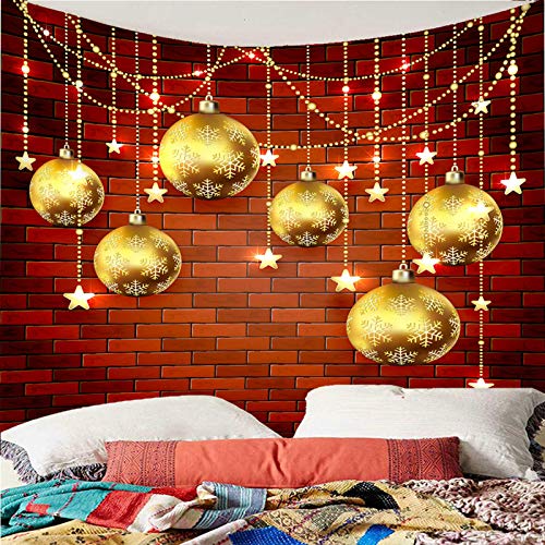 Tapiz de pared con diseño de estrella 3D en rojo y oro para transformar tu salón con KnSam 4