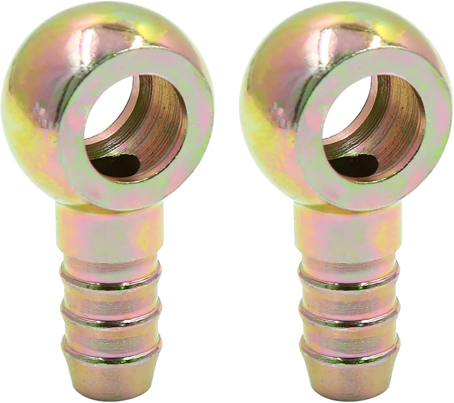 X AUTOHAUX 1/2" 12mm ID Hose Barb 14mm Banjo Fitting Fuel Line Adapter for Motorcycle Car 2pcs