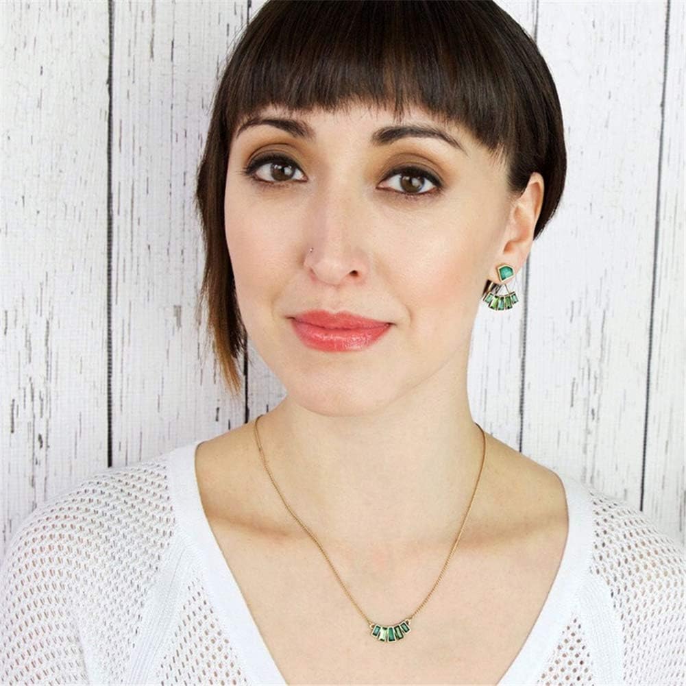 AILUOR 18K Gold Plated Baroque Layered Necklaces Vintage Choker with Evil Eye Rhinestone Created emerald Luxury Diamond-Encrusted Drop Jewelry for Women Ladies - Image 3