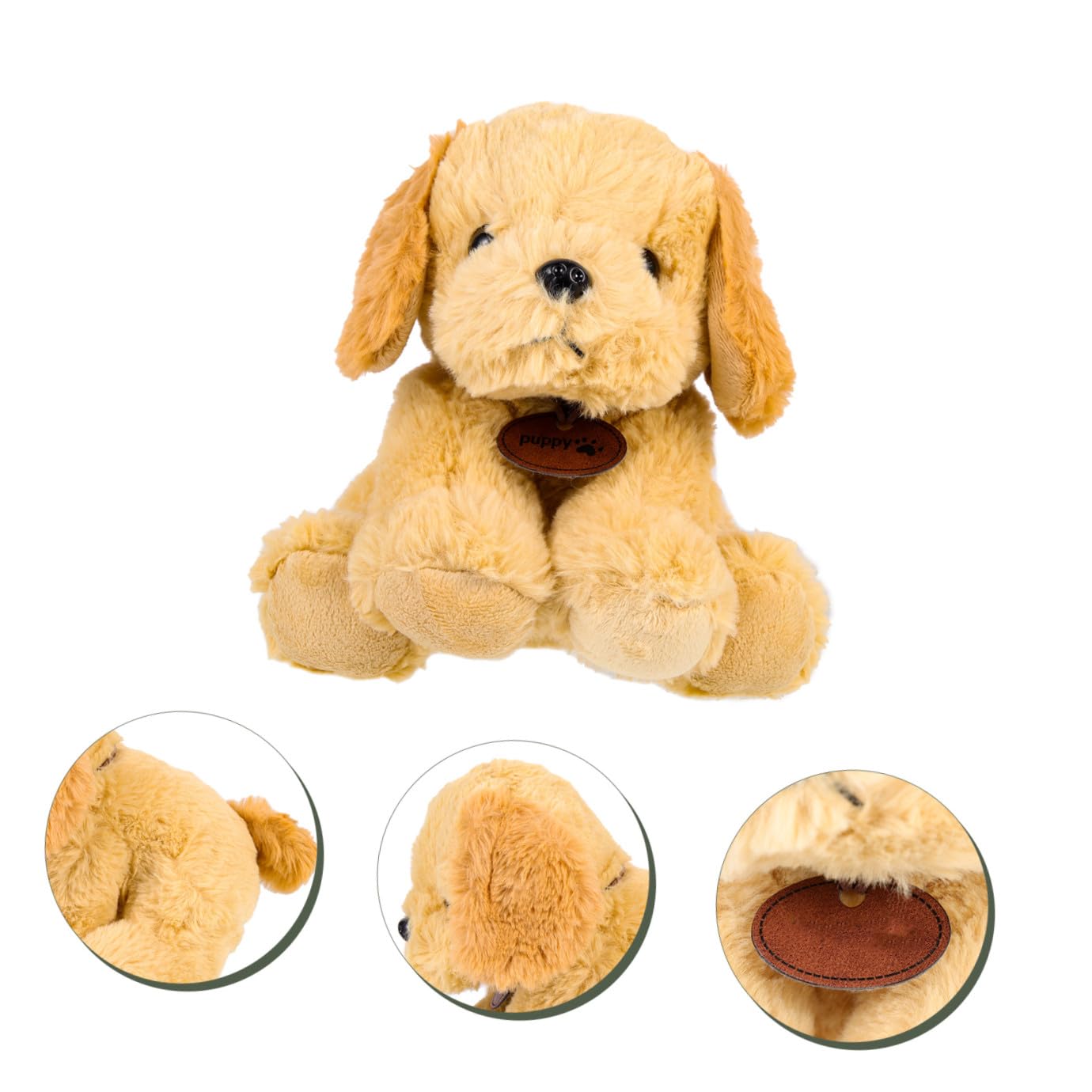 Muñeco de Perro Adorable de Peluche Ligero y Fácil de Guardar Forma de Cachorro Sentado, Relleno de Algodón PP Adecuado para Decoración Decorativa