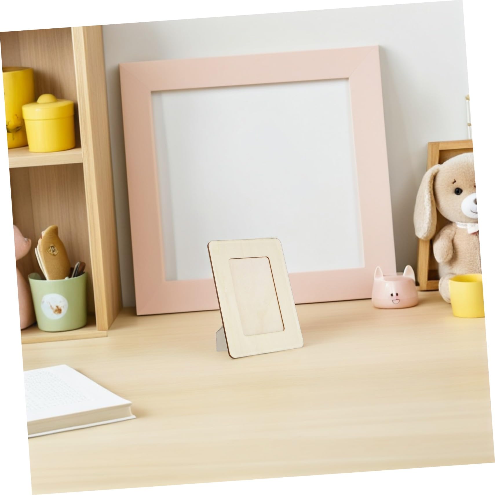 Cornice Foto in Legno Naturale 10 Pezzi, Beige, per Bambini