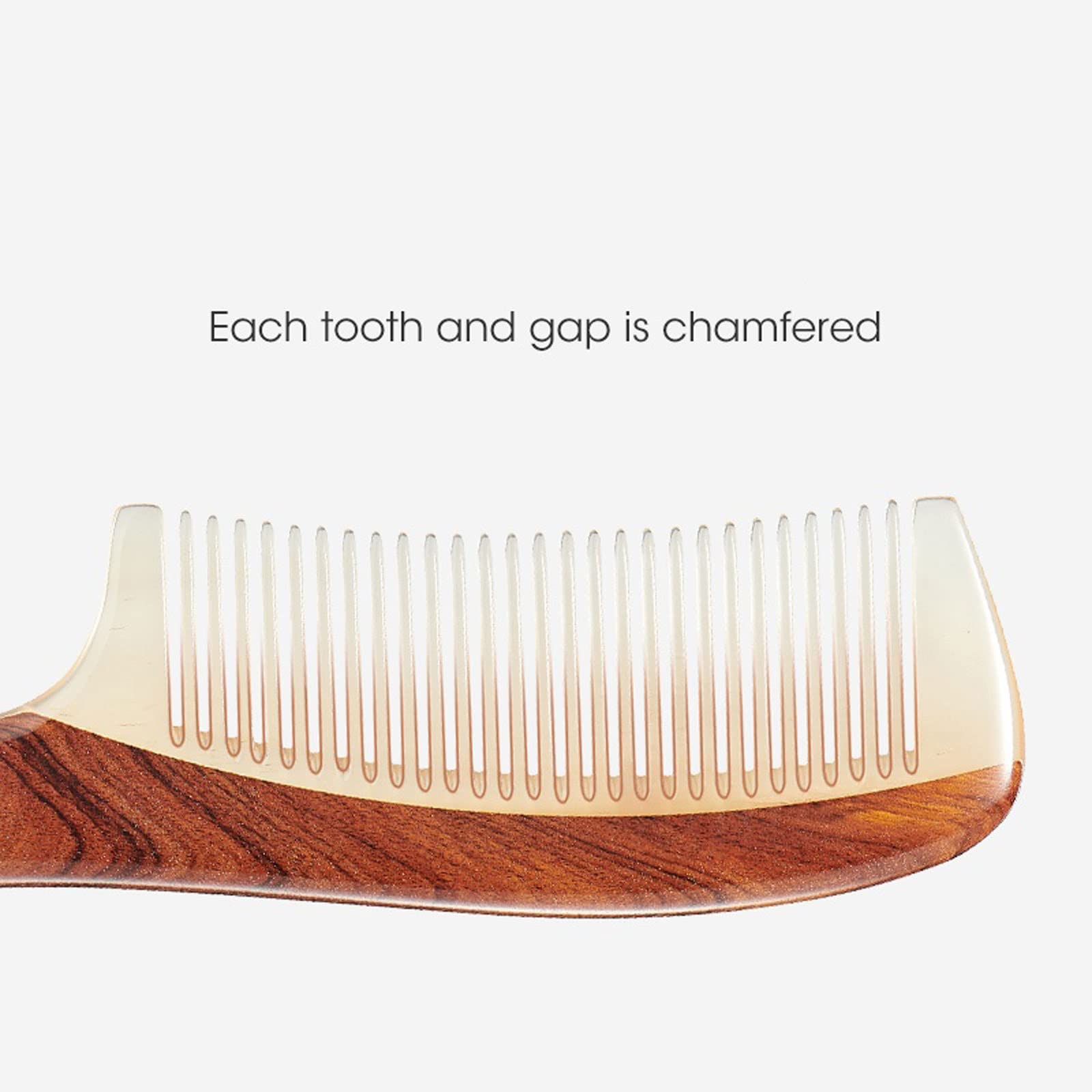 DieffematicSZ Grzebień Natural wood with corner splicing structure fine-toothed hair comb anti-static head acupoint massage gift
