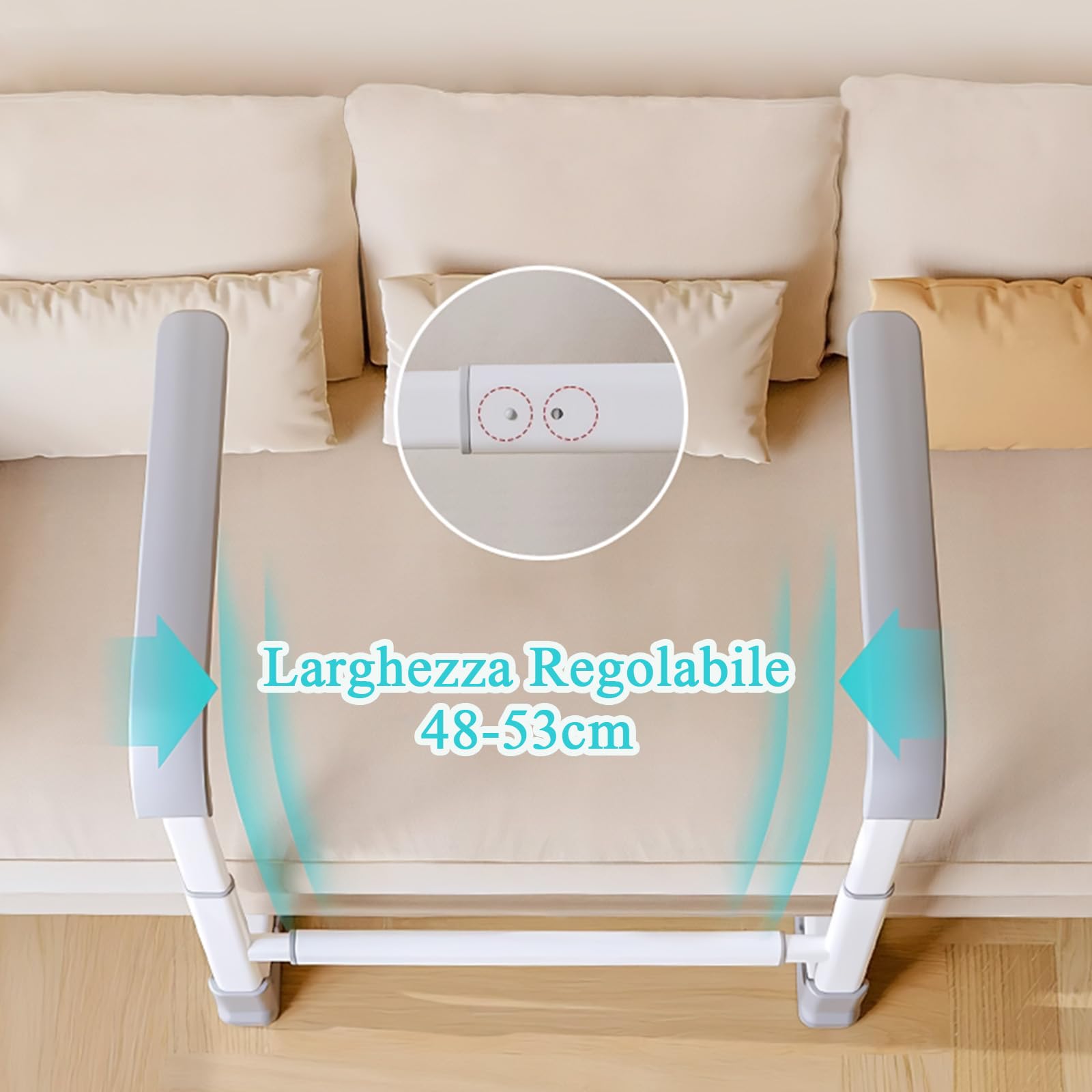 Ausilio Per Stare in Piedi Per Anziani, Altezza e Larghezza Regolabili, Corrimano Per La Mobilità in Piedi Per Divano, Maniglia di Assistenza Per Anziani, Disabili e Portatori di Handicap