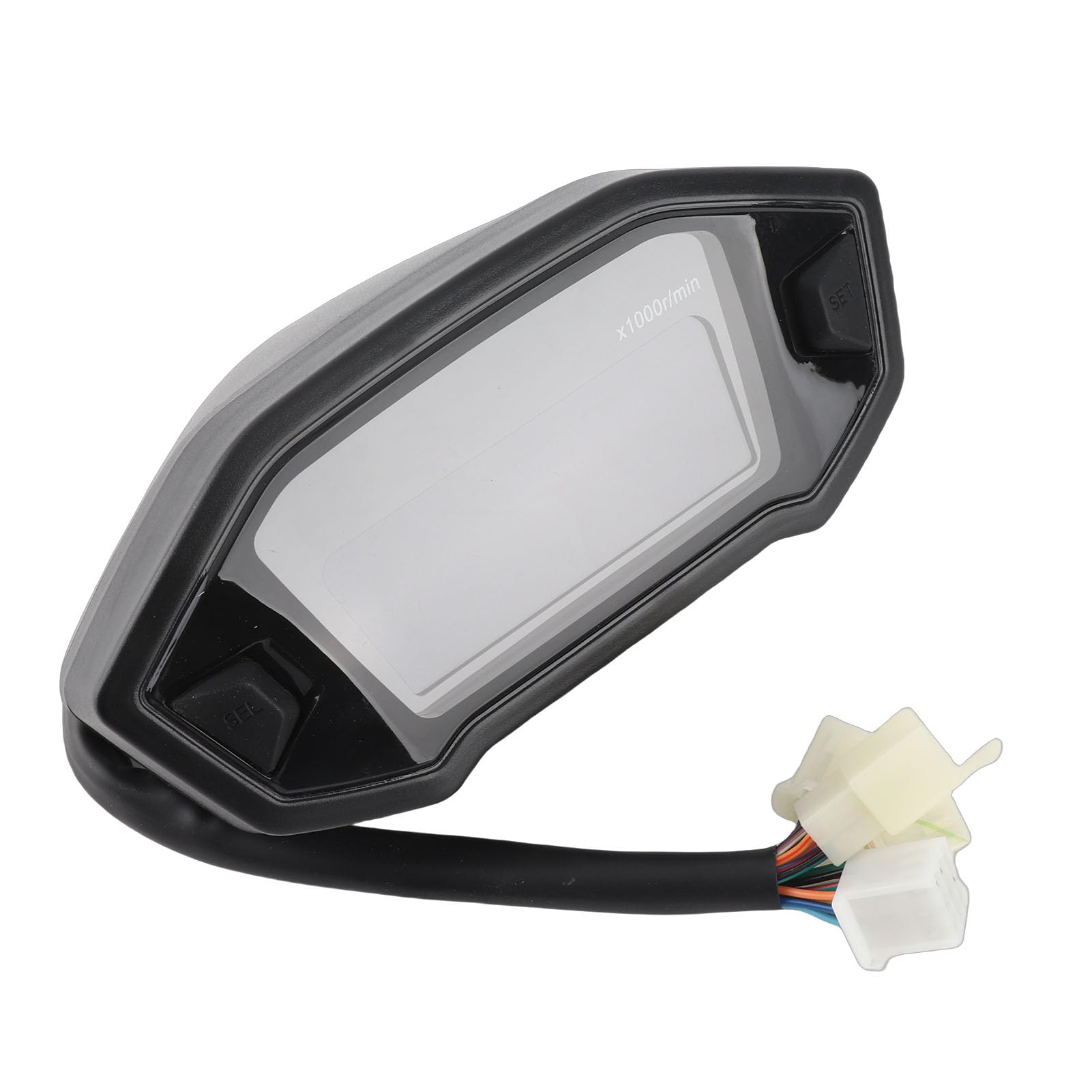 Tbest Velocímetro para Motocicleta, Tacómetro Digital de 8-12V (With