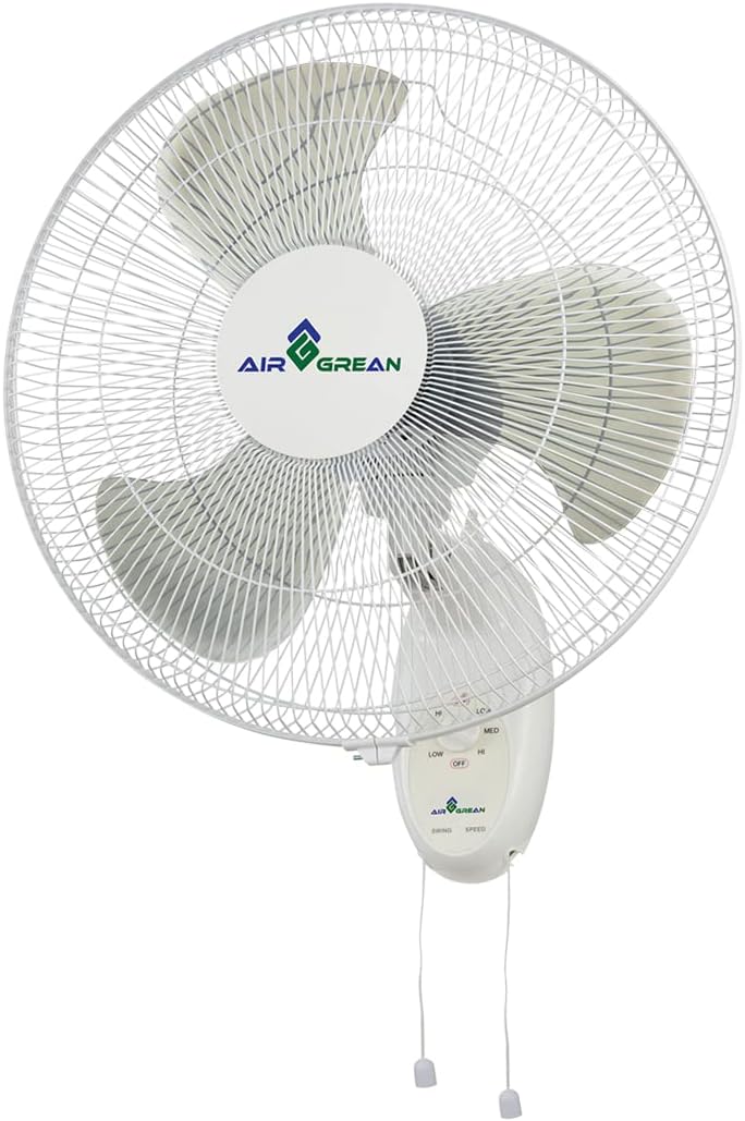 Pro Oscillating Wall Mount Fan (16''), white