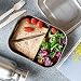 Navaris Fiambrera de Acero Inoxidable para Comida - Envase hermético con Separador...