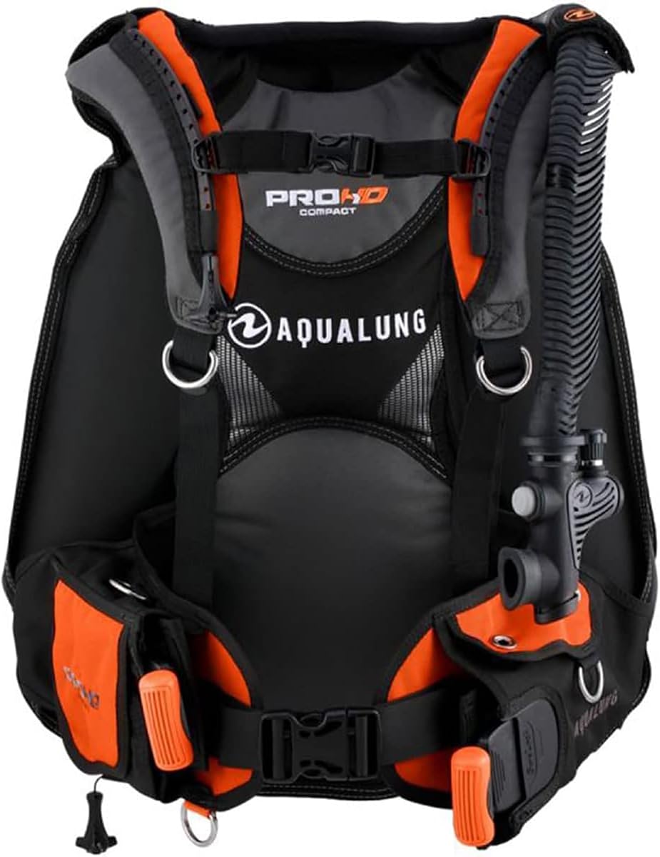 Chaleco de buceo compacto Aqualung Pro HD | Compensador de flotabilidad para buceo, de viaje, ultraligero y con inflado posterior, con sistema integrado de peso SureLock II