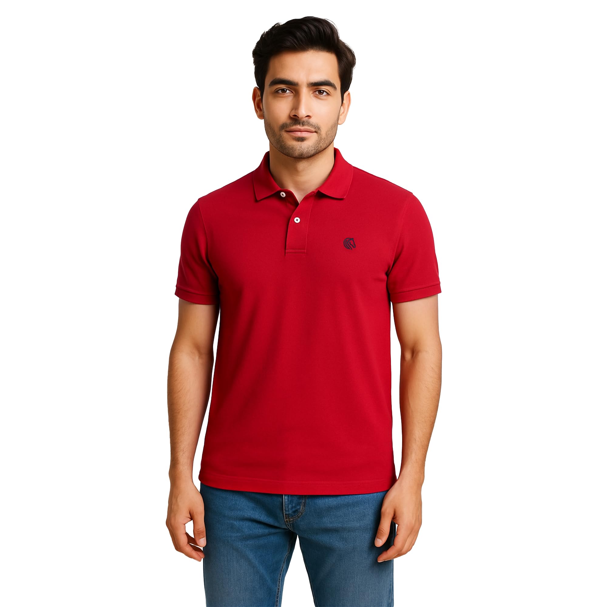 mane and mini Men's Premium Regular Fit Performance Polo Shirt, Birds Eye Collar, Half Sleeve, Anti-Pilling, Quick Dry Cotton Poly Blend-picture-24