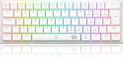 TECLADO MECANICO GAMER REDRAGON ANIVIA BRANCO RGB COM SWITCH MARROM ABNT-2
