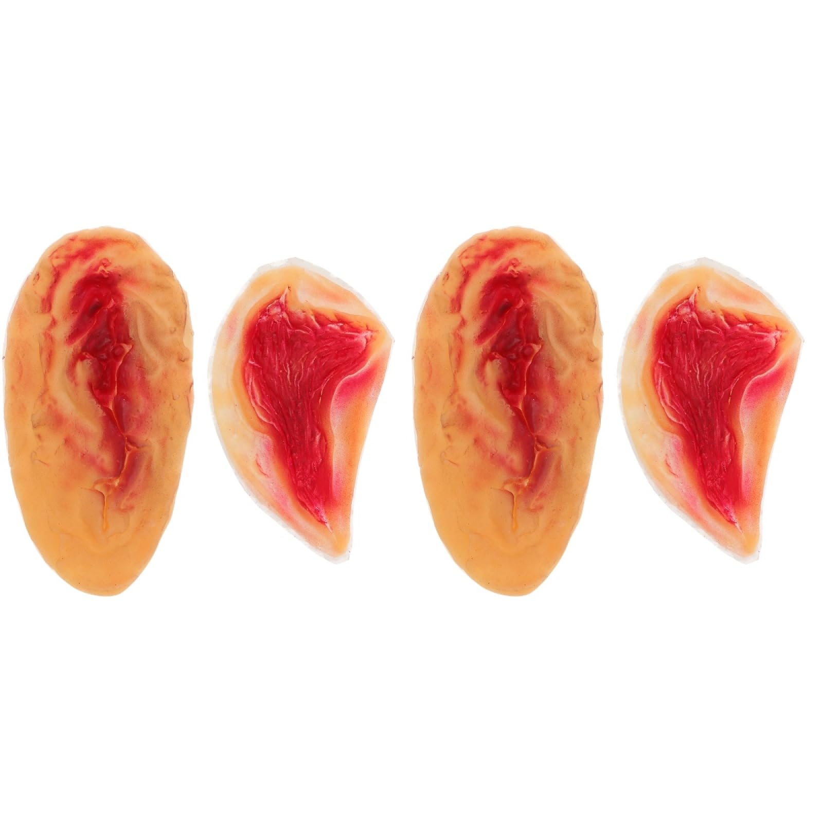 Healvian Temporary Halloween 3D Fake Scars Blood Stickers 4 Pcs Realistic Zombie Wound Masquerade Prank Face Body Makeup